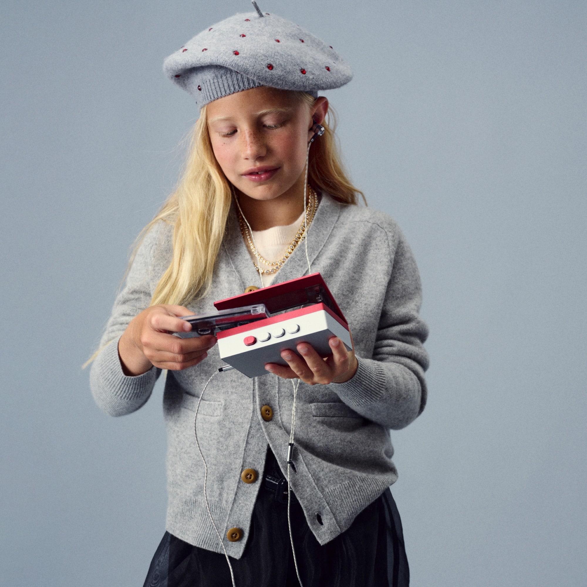 girls Girls' embellished beret