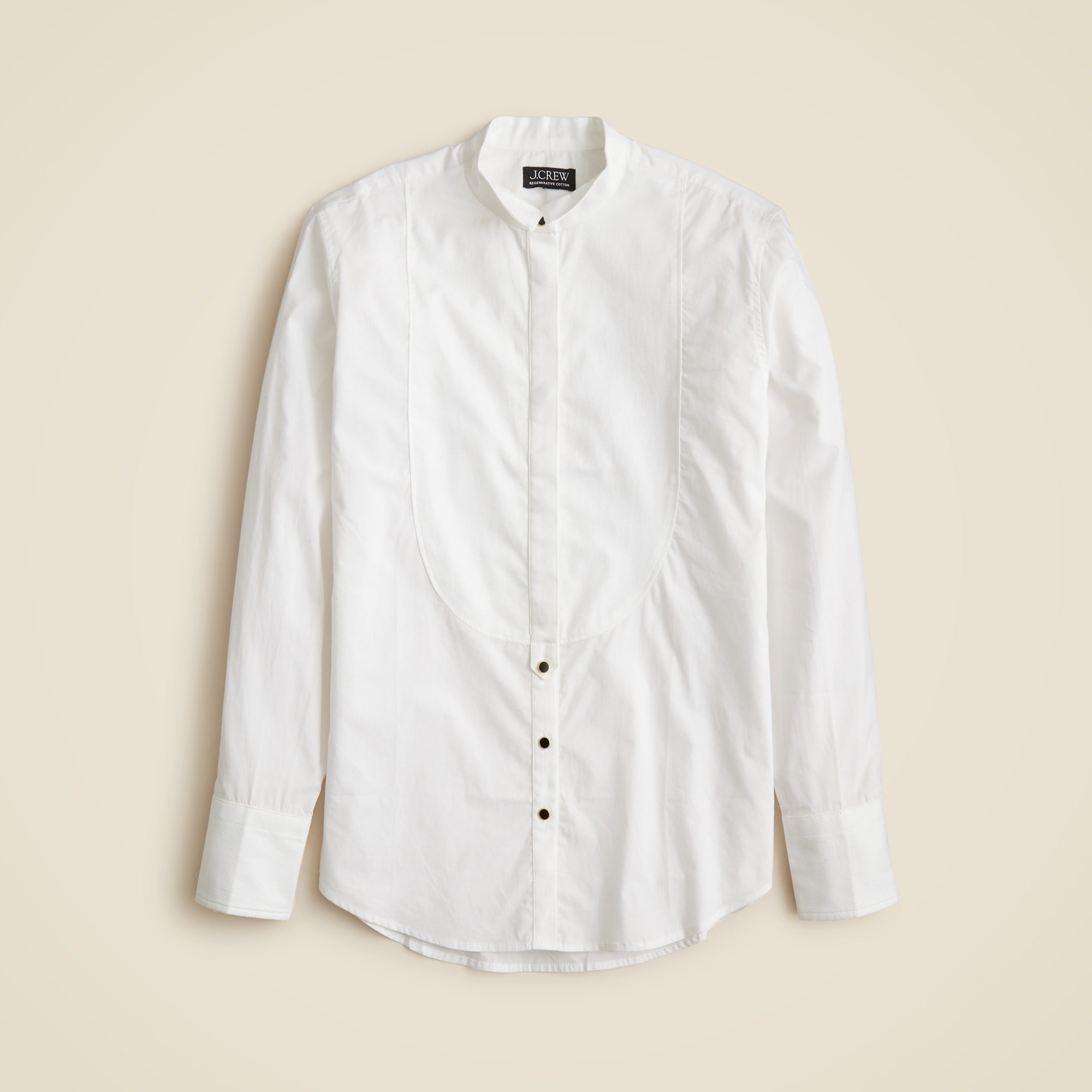 womens Gar&ccedil;on tuxedo button-up shirt