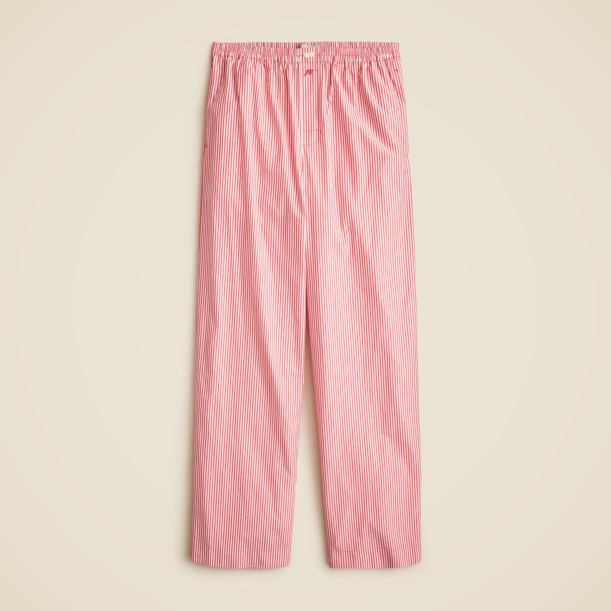  Cotton poplin pajama pant in stripe