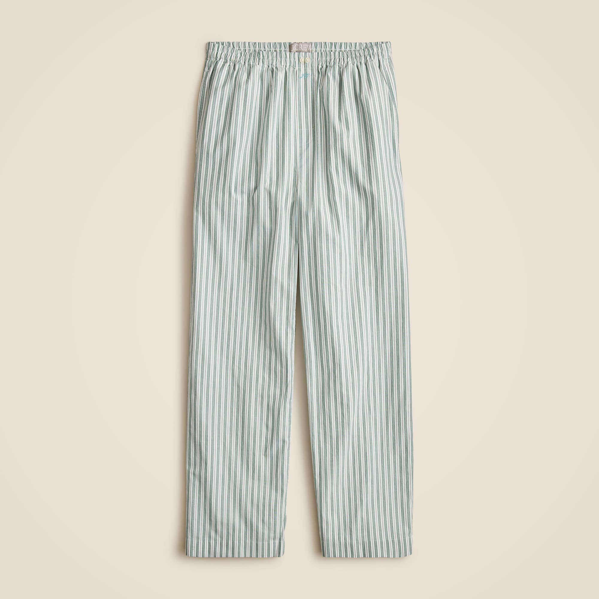  Cotton poplin pajama pant in stripe