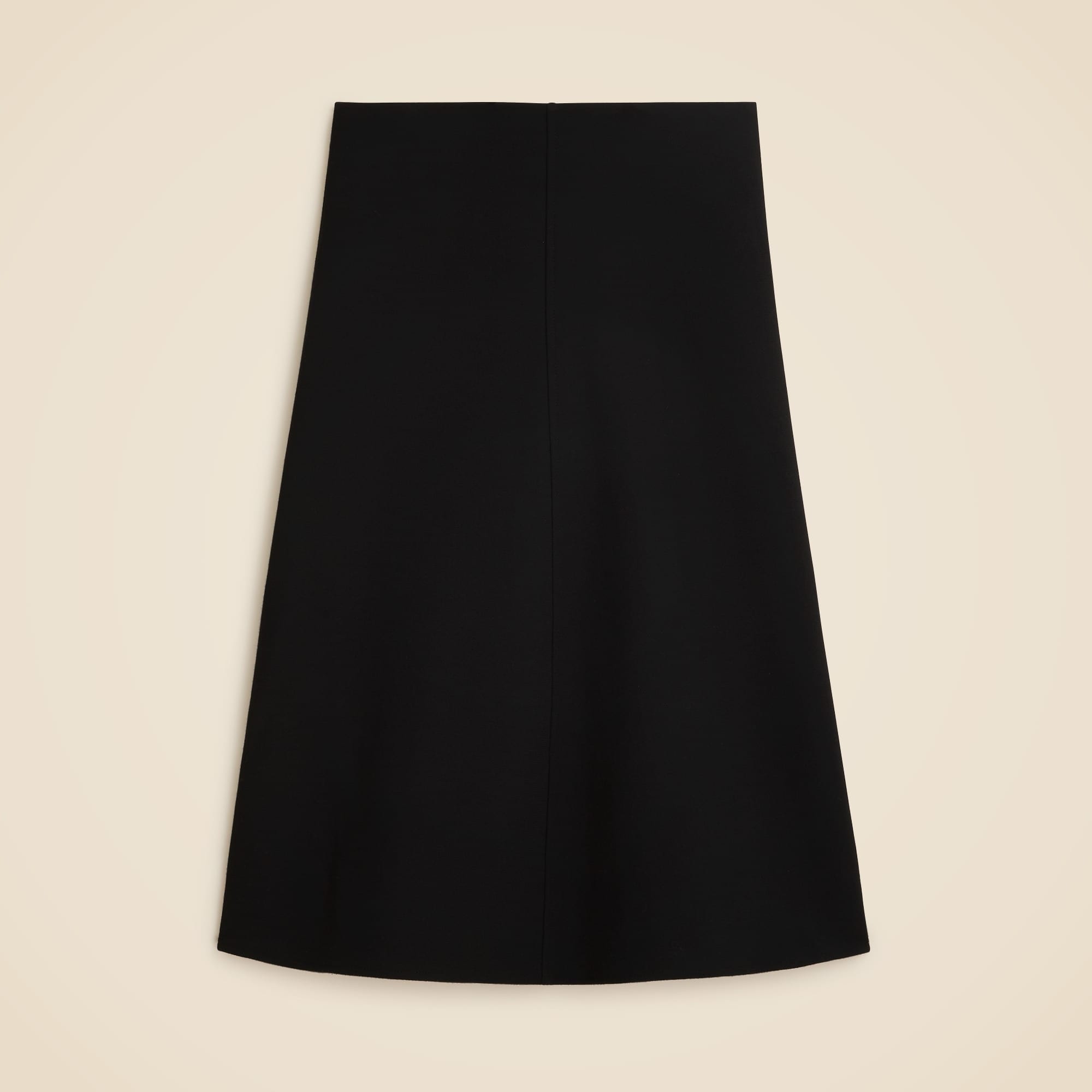 womens A-line circle skirt in double-cloth wool blend