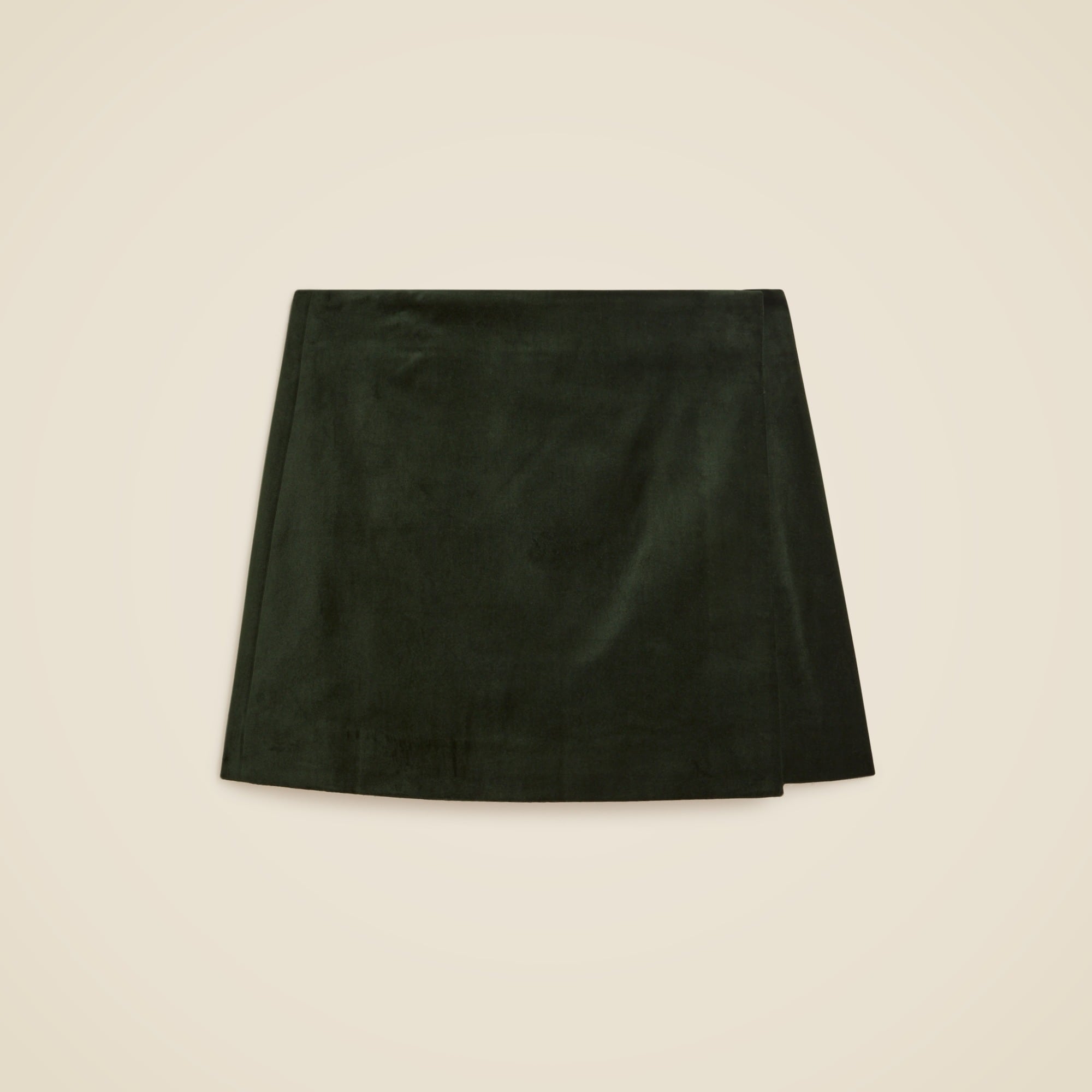 womens Velvet mini wrap skirt