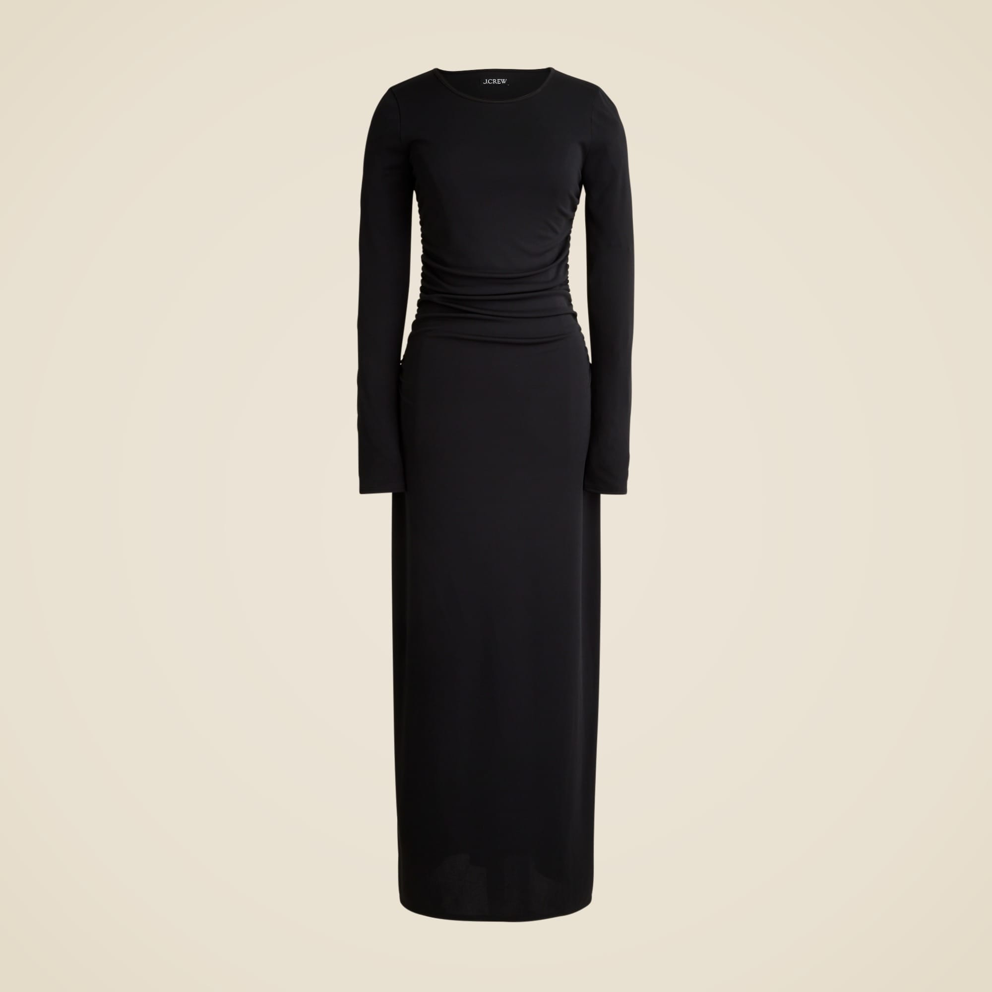 womens Long-sleeve dress in jersey crepe