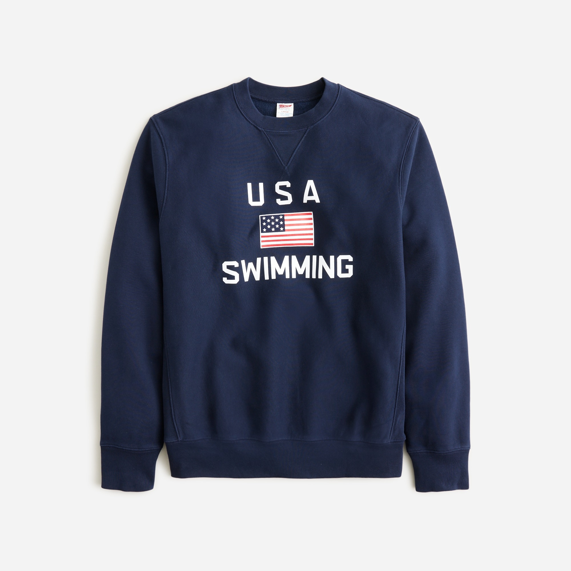 mens Limited-edition USA Swimming&reg; X J.Crew heritage 14 oz. fleece graphic sweatshirt