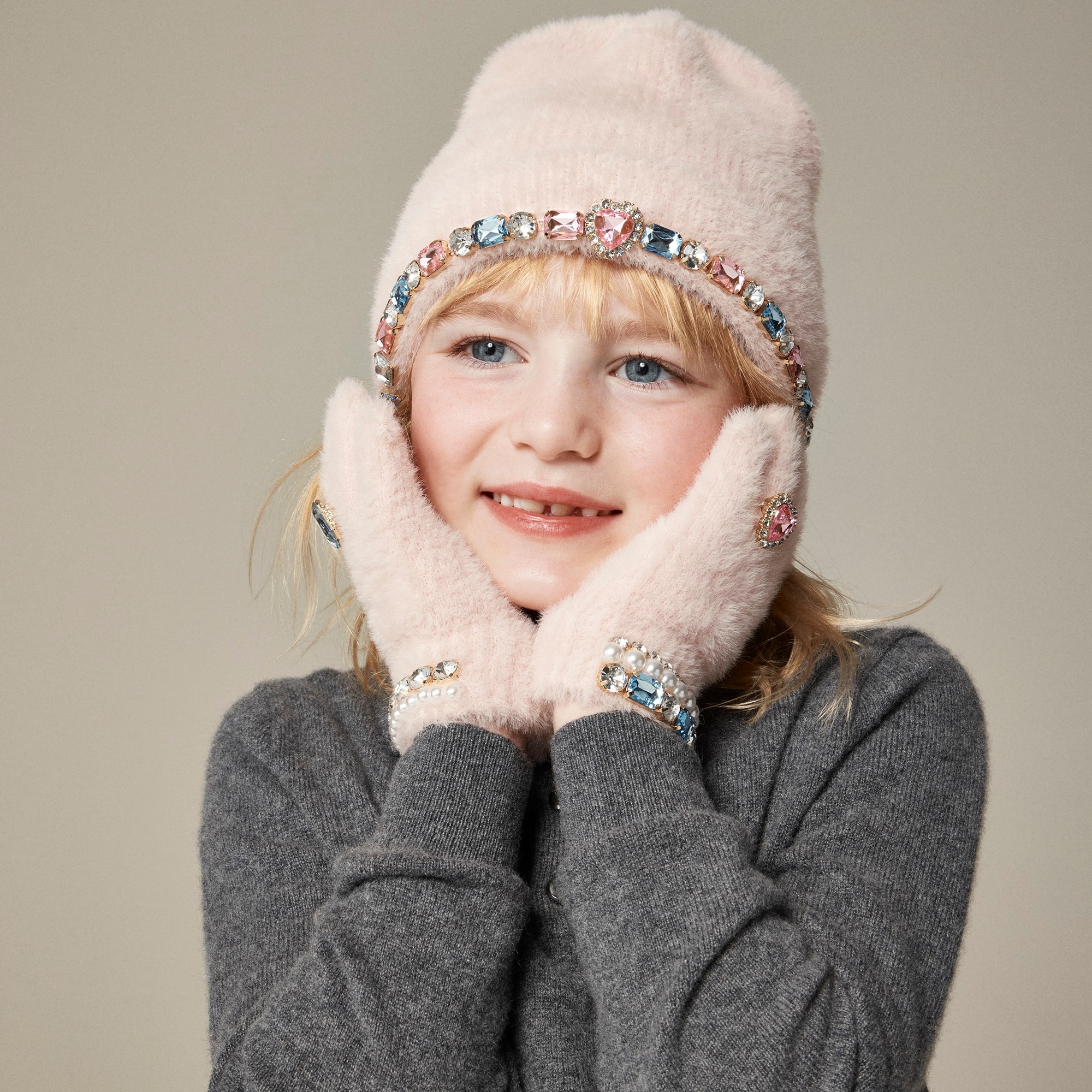 girls Super Smalls girls' embellished beanie