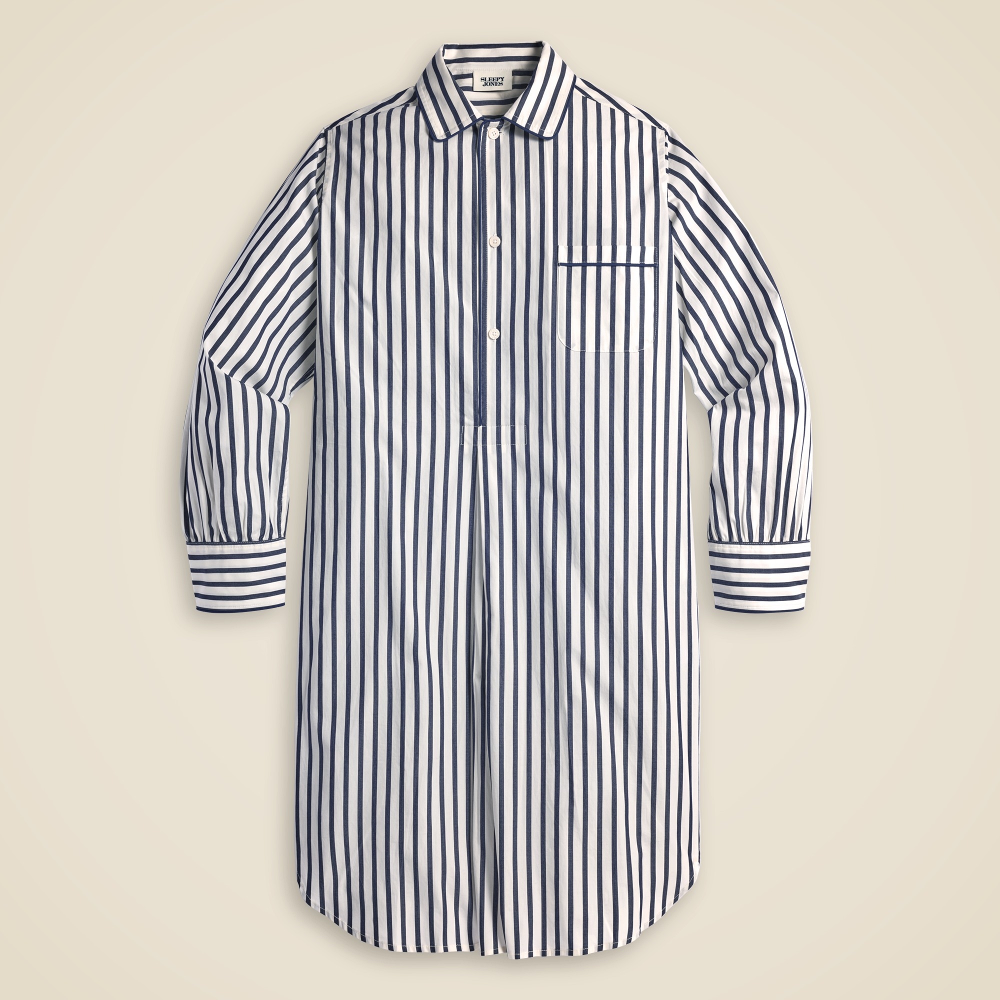 womens Sleepy Jones women's Frankie nightshirt in Breton stripe